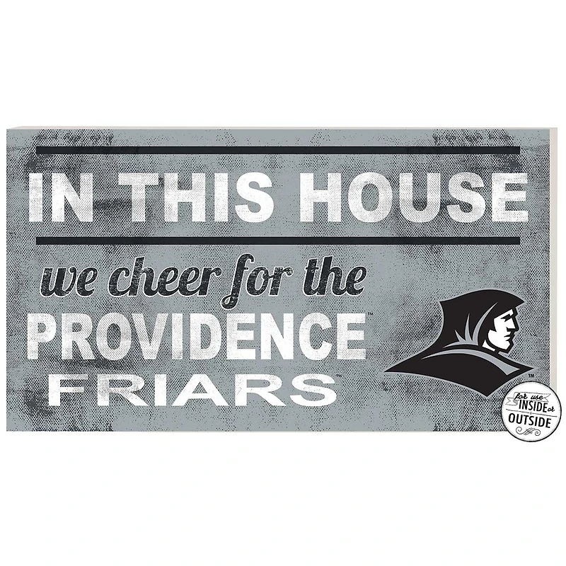 Silver Providence Friars 11'' x 20'' Indoor/Outdoor In This House Sign