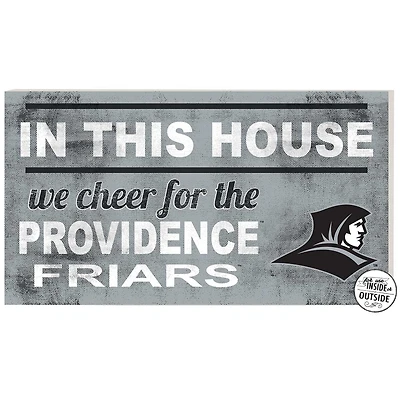 Silver Providence Friars 11'' x 20'' Indoor/Outdoor In This House Sign