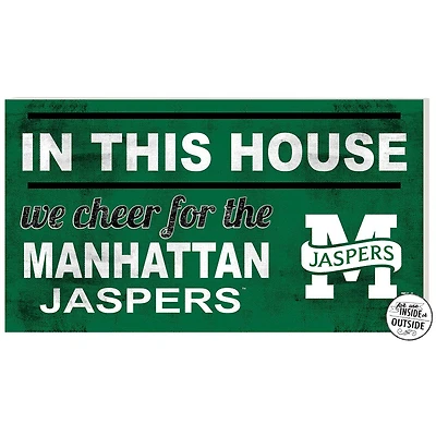 Green Manhattan Jaspers 11'' x 20'' Indoor/Outdoor In This House Sign