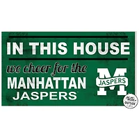 Green Manhattan Jaspers 11'' x 20'' Indoor/Outdoor In This House Sign