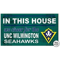 Teal UNC Wilmington Seahawks 11'' x 20'' Indoor/Outdoor In This House Sign