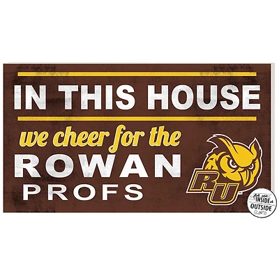 Brown Rowan Profs 11'' x 20'' Indoor/Outdoor In This House Sign