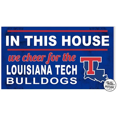 Blue Louisiana Tech Bulldogs 11'' x 20'' Indoor/Outdoor In This House Sign