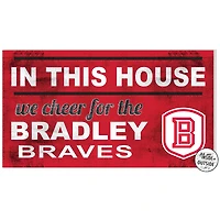 Red Bradley Braves 11'' x 20'' Indoor/Outdoor In This House Sign