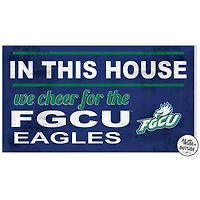 Blue Florida Gulf Coast Eagles 11'' x 20'' Indoor/Outdoor In This House Sign