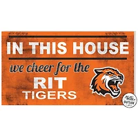 Orange Rochester Institute of Technology Tigers 11'' x 20'' Indoor/Outdoor In This House Sign