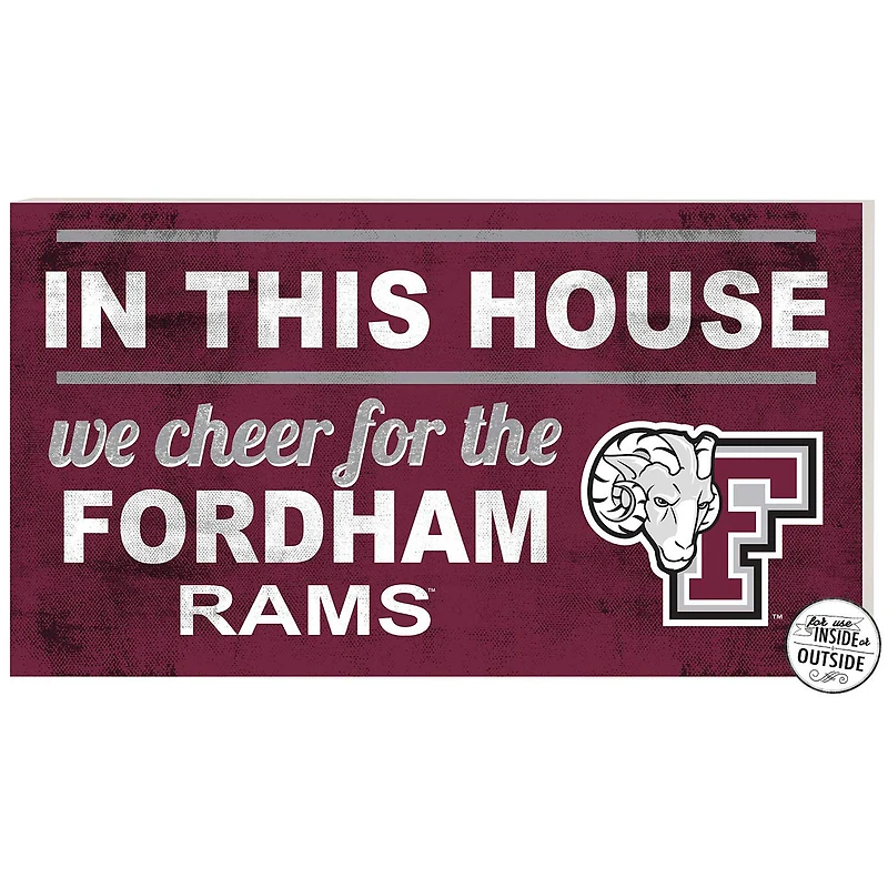 Maroon Fordham Rams 11'' x 20'' Indoor/Outdoor In This House Sign