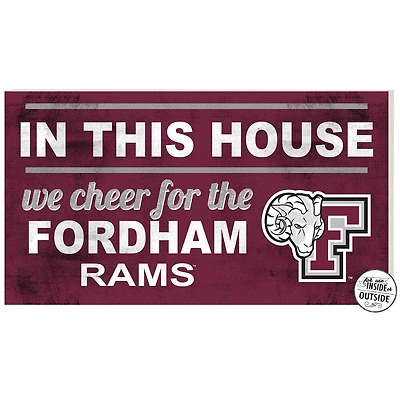 Maroon Fordham Rams 11'' x 20'' Indoor/Outdoor In This House Sign