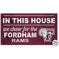 Maroon Fordham Rams 11'' x 20'' Indoor/Outdoor In This House Sign