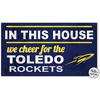 Navy Toledo Rockets 11'' x 20'' Indoor/Outdoor In This House Sign