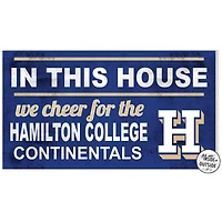 Blue Hamilton Continentals 11'' x 20'' Indoor/Outdoor In This House Sign