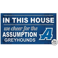 Blue Assumption Greyhounds 11'' x 20'' Indoor/Outdoor In This House Sign