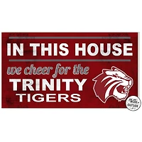Maroon Trinity Tigers 11'' x 20'' Indoor/Outdoor In This House Sign
