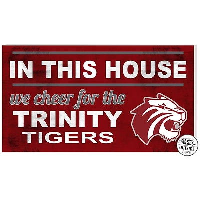 Maroon Trinity Tigers 11'' x 20'' Indoor/Outdoor In This House Sign