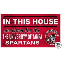 Red University of Tampa Spartans 11'' x 20'' Indoor/Outdoor In This House Sign