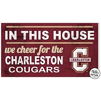 Maroon Charleston Cougars 11'' x 20'' Indoor/Outdoor In This House Sign