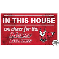 Red Marist Red Foxes 11'' x 20'' Indoor/Outdoor In This House Sign