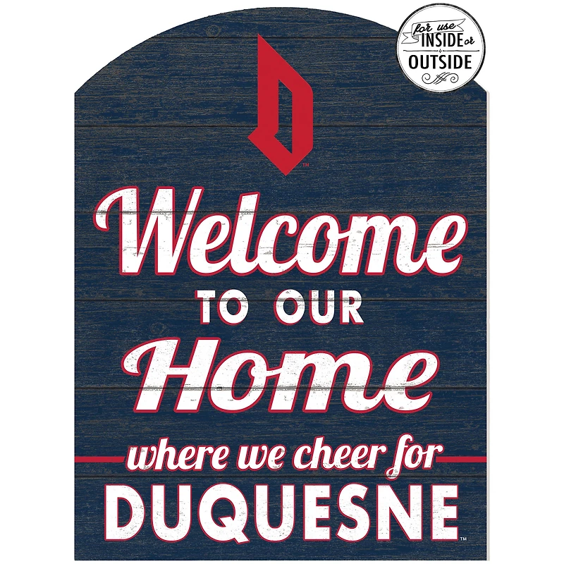 Navy Duquesne Dukes 16'' x 22'' Marquee Sign