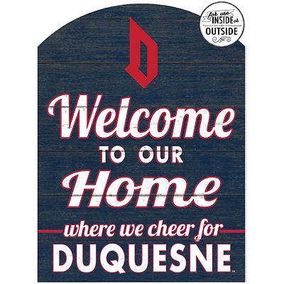Navy Duquesne Dukes 16'' x 22'' Marquee Sign