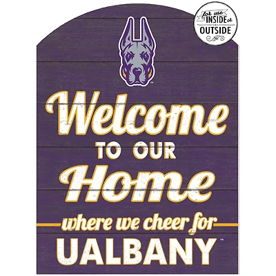 Purple UAlbany Great Danes 16'' x 22'' Marquee Sign