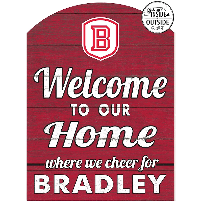 Red Bradley Braves 16'' x 22'' Marquee Sign