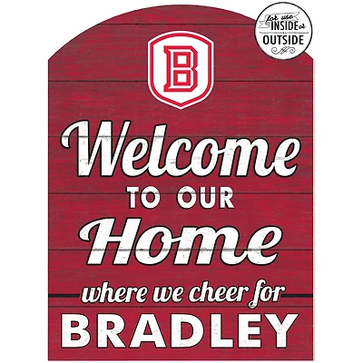 Red Bradley Braves 16'' x 22'' Marquee Sign
