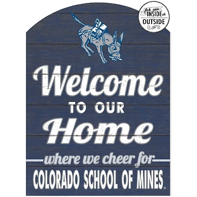 Blue Colorado School of Mines Orediggers 16'' x 22'' Marquee Sign