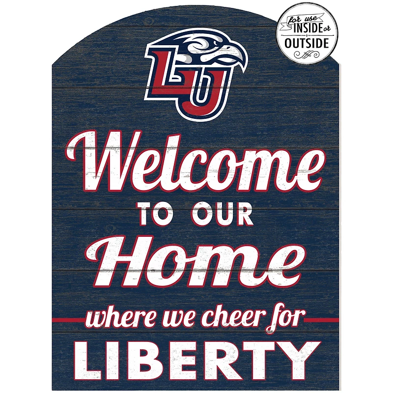 Navy Liberty Flames 16'' x 22'' Marquee Sign