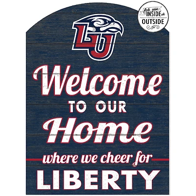 Navy Liberty Flames 16'' x 22'' Marquee Sign
