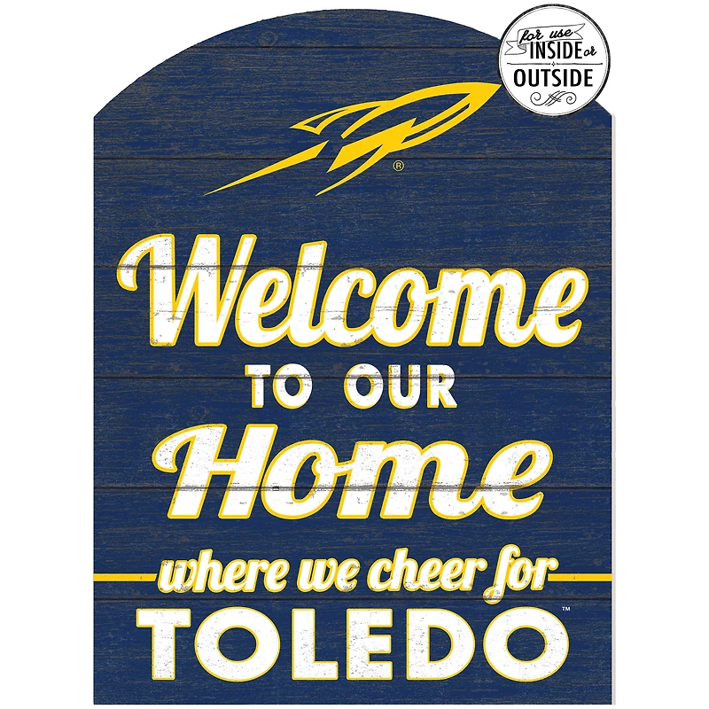 Navy Toledo Rockets 16'' x 22'' Marquee Sign