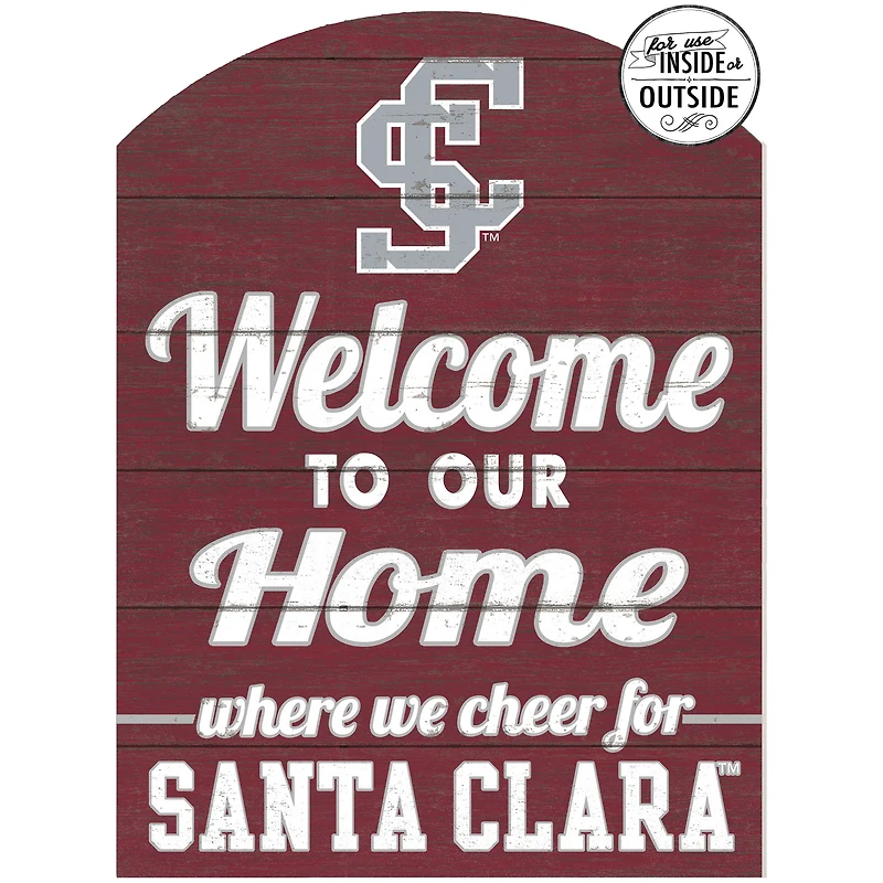 Maroon Santa Clara Broncos 16'' x 22'' Marquee Sign