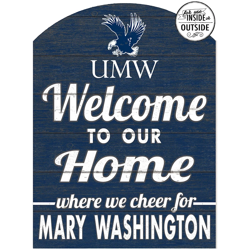 Navy University of Mary Washington Eagles 16'' x 22'' Marquee Sign