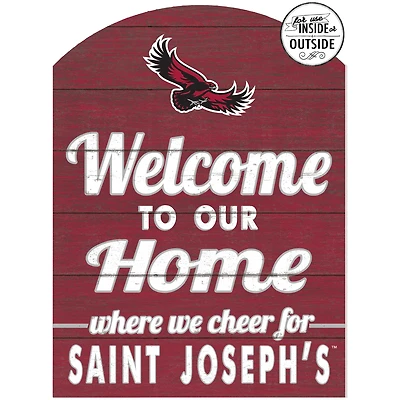 Crimson Saint Joseph's Hawks 16'' x 22'' Marquee Sign