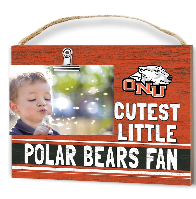 Orange Ohio Northern Polar Bears 8'' x 10'' Cutest Little Team Logo Clip Photo Frame