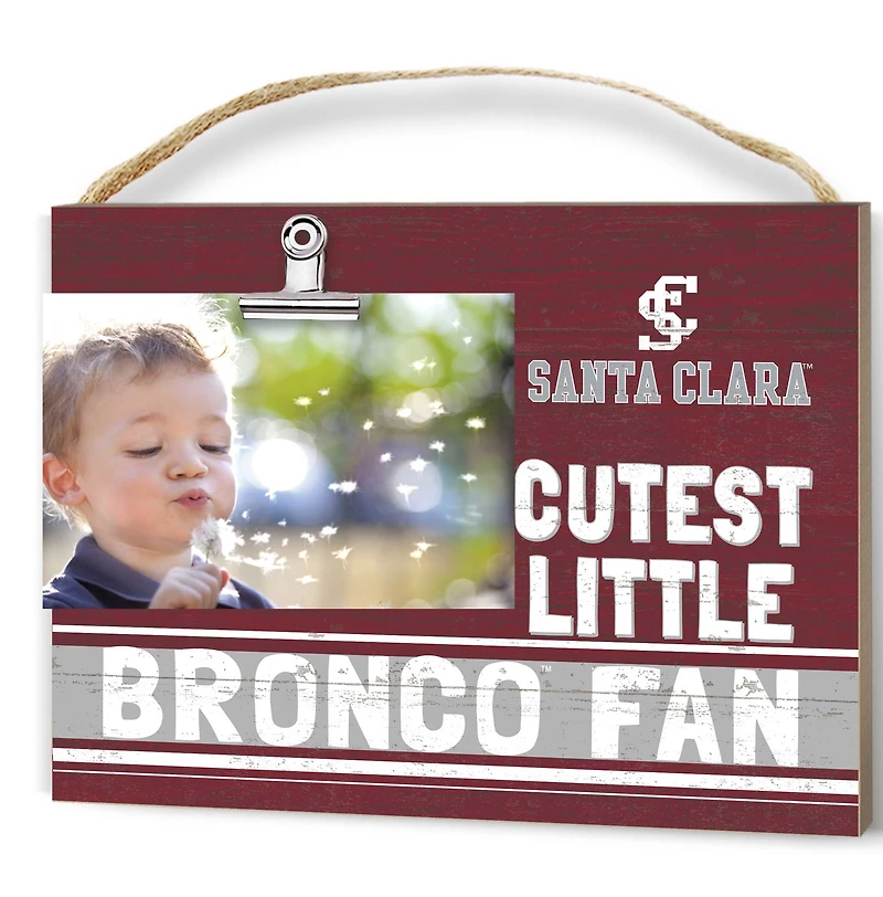 Maroon Santa Clara Broncos 8'' x 10'' Cutest Little Team Logo Clip Photo Frame