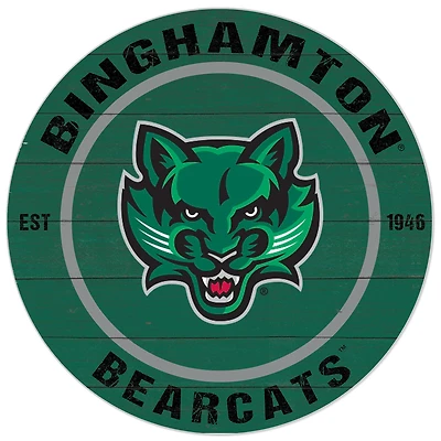 Green Binghamton Bearcats 20'' x 20'' Indoor/Outdoor Circle Sign