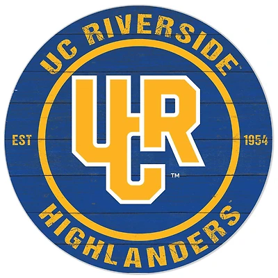 Blue UC Riverside Highlanders 20'' x 20'' Indoor/Outdoor Circle Sign