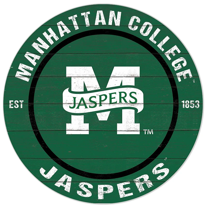 Green Manhattan Jaspers 20'' x 20'' Indoor/Outdoor Circle Sign