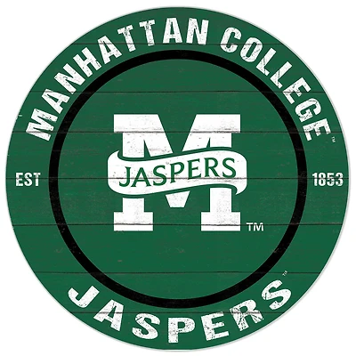 Green Manhattan Jaspers 20'' x 20'' Indoor/Outdoor Circle Sign