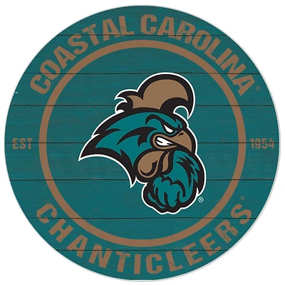 Teal Coastal Carolina Chanticleers 20'' x 20'' Indoor/Outdoor Circle Sign