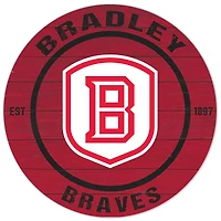 Red Bradley Braves 20'' x 20'' Indoor/Outdoor Circle Sign