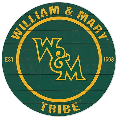 Green William & Mary Tribe 20'' x 20'' Indoor/Outdoor Circle Sign