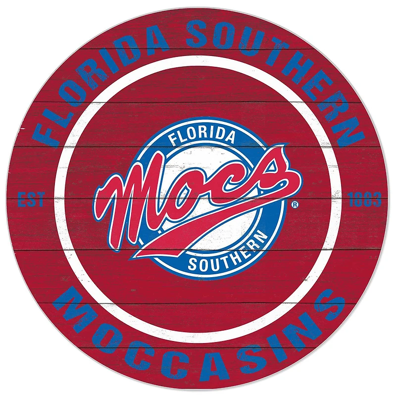 Scarlet Florida Southern Moccasins 20'' x 20'' Indoor/Outdoor Circle Sign