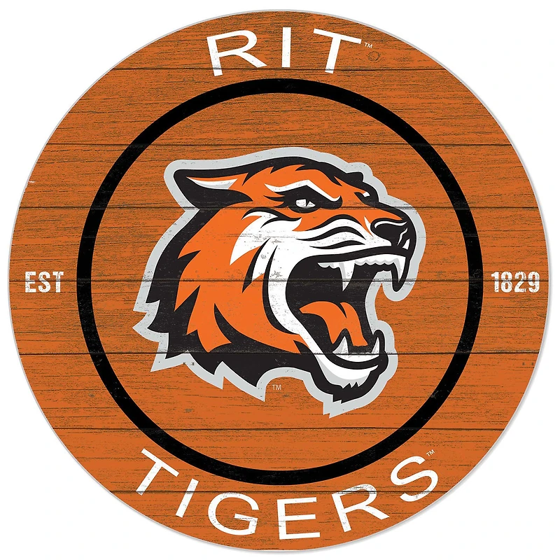 Orange Rochester Institute of Technology Tigers 20'' x 20'' Indoor/Outdoor Circle Sign