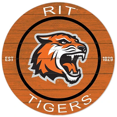 Orange Rochester Institute of Technology Tigers 20'' x 20'' Indoor/Outdoor Circle Sign