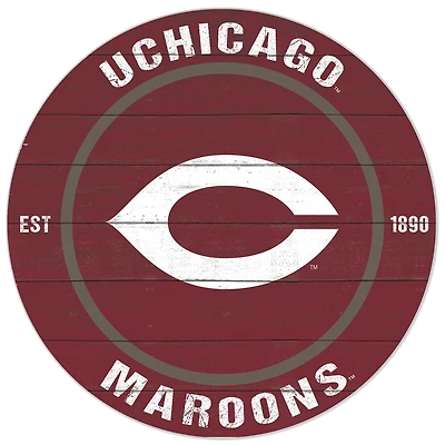 Maroon UChicago Maroons 20'' x 20'' Indoor/Outdoor Circle Sign