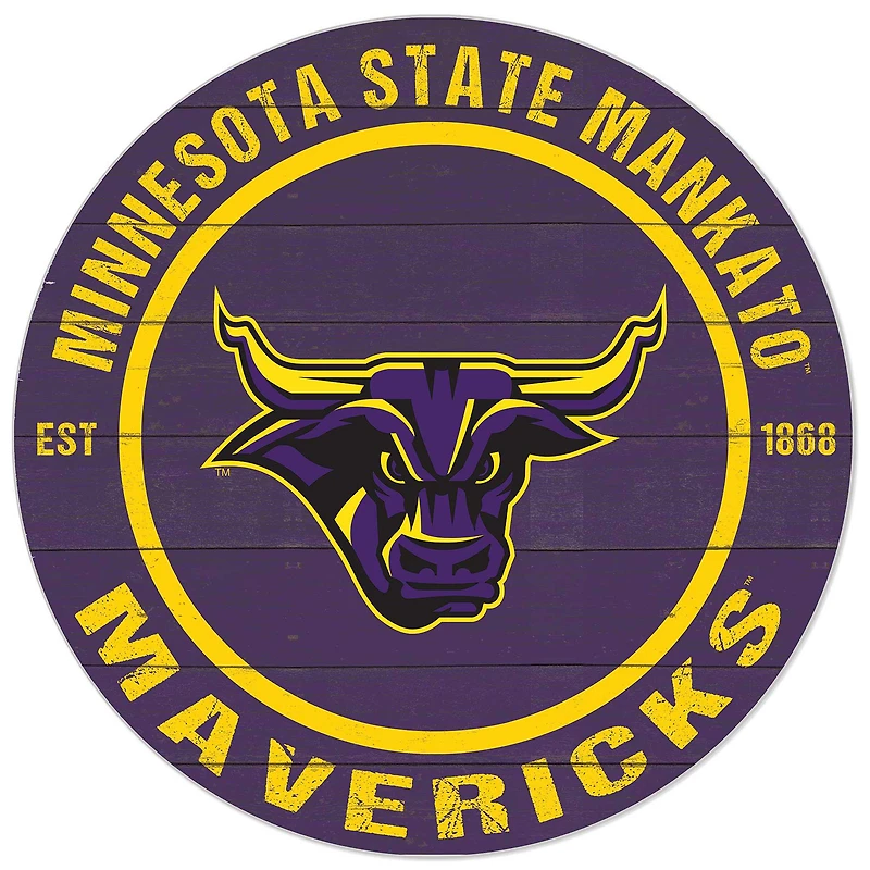 Purple Minnesota State Mavericks 20'' x 20'' Indoor/Outdoor Circle Sign