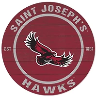 Crimson Saint Joseph's Hawks 20'' x 20'' Indoor/Outdoor Circle Sign
