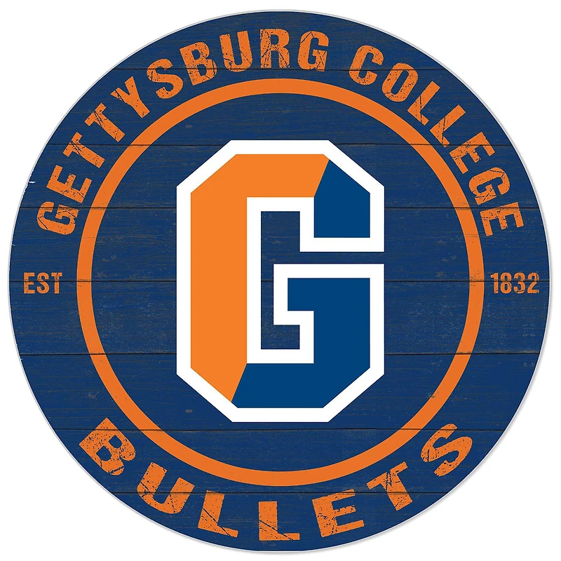 Blue Gettysburg Bullets 20'' x 20'' Indoor/Outdoor Circle Sign