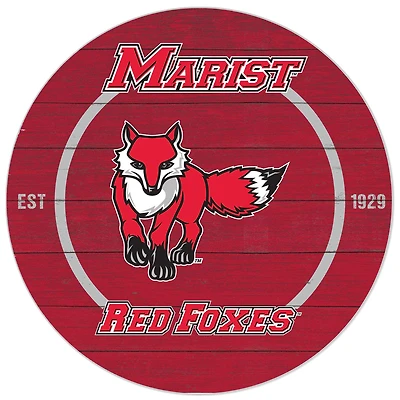 Red Marist Red Foxes 20'' x 20'' Indoor/Outdoor Circle Sign